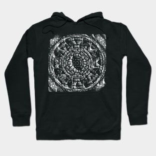 Abstract Op Art Quasicrystals Vintage Waves Mandala Hoodie